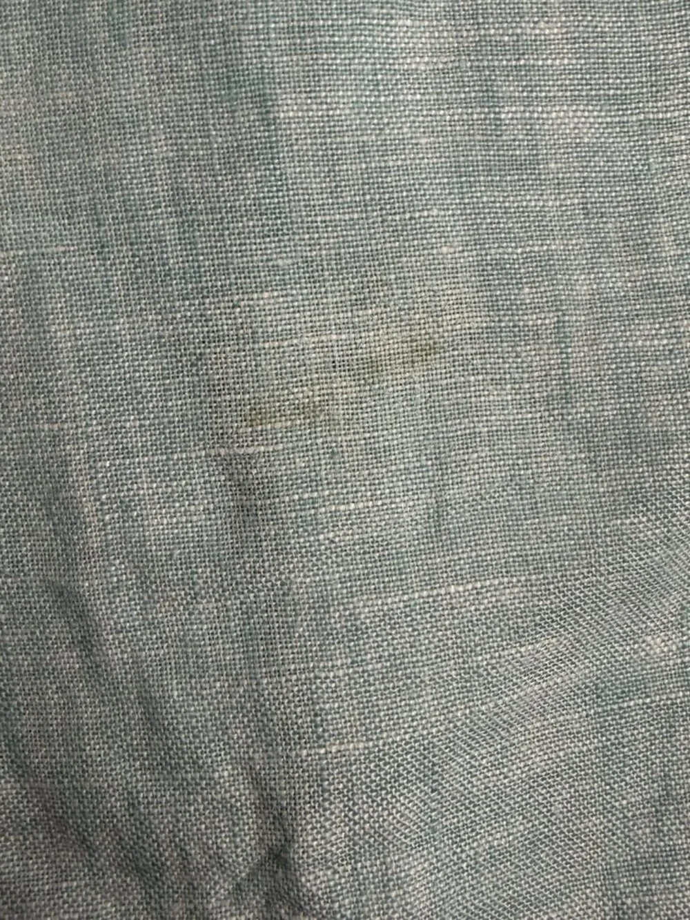 Cynthia Rowley Size L Pure Linen Pull On Wide Leg Crop Pants Light Teal Costal